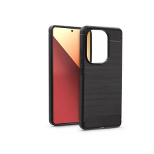 Haffner Carbon szilikon tok - Xiaomi Redmi Note 14 4G/Note 14 5G - fekete tok és táska