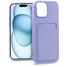 Haffner Card Case szilikon hátlap iPhone 15 lila mobiltelefon kellék