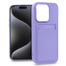 Haffner Card Case szilikon hátlap iPhone 15 Pro lila mobiltelefon kellék