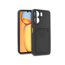 Haffner Card Case szilikon hátlap Xiaomi Redmi 13C fekete tok és táska