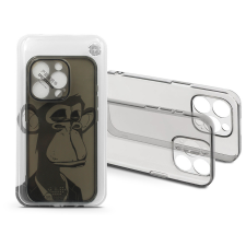 Haffner Gray Monkey Apple iPhone 15 Pro Max Tok - Átlátszó tok és táska