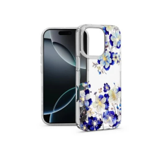 Haffner IMD Floral szilikon hátlap iPhone 16 Pro átlátszó tok és táska