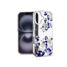 Haffner IMD Floral szilikon tok - Apple iPhone 16 - átlátszó tok és táska