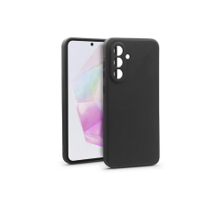 Haffner Matt szilikon tok - Samsung SM-A366 Galaxy A36 5G - fekete tok és táska