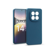 Haffner Matt szilikon tok - Xiaomi Redmi Note 14 Pro Plus 5G - kék tok és táska