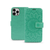 Haffner Mezzo Book Flip bőrtok - Apple iPhone 15 - mandala zöld
