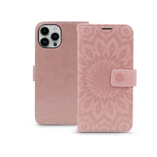 Haffner Mezzo Book Flip bőrtok - Apple iPhone 15 Pro - rose gold tok és táska