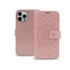 Haffner Mezzo Book Flip bőrtok - Apple iPhone 15 Pro - rose gold tok és táska
