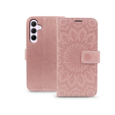 Haffner Mezzo Samsung Galaxy A35 5G Flip Tok - Rozéarany/Mandala mintás (HF268281) tok és táska