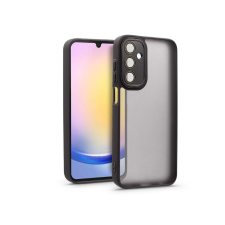 Haffner Samsung Galaxy A25 5G hátlap kameravédő peremmel, lencsevédő üveggel - Variete -fekete tok és táska