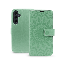Haffner Samsung Galaxy A35 5G oldalra nyíló tok, mandala zöld (HF268274) tok és táska