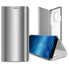 Haffner Smart Clear View Oldalra nyíló tok Samsung Galaxy S23 ezüst tok és táska
