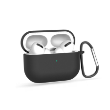 Haffner Szilikon védőtok Apple AirPods Pro 1/2 fülhallgatóhoz - fekete - ECO csomagolás tok és táska