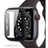 Haffner Védőtok edzett üveggel Apple Watch 4/5/6/SE 44mm fekete OEM