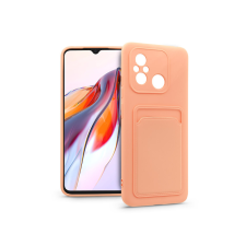 Haffner Xiaomi Redmi 12C szilikon hátlap kártyatartóval - Card Case - pink (PT-6790) tok és táska