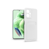 Haffner Xiaomi Redmi Note 12 5G/Poco X5 5G szilikon hátlap kártyatartóval - Card Case - fehér