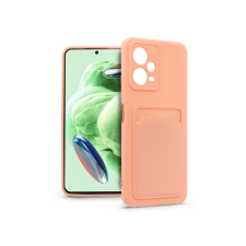 Haffner Xiaomi Redmi Note 12 5G/Poco X5 5G szilikon hátlap kártyatartóval - Card Case - rózsaszín tok és táska