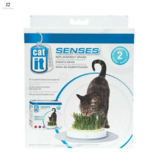  Hagen Catit Design Senses Grass Garden Kit - újratölthető macskafű tartó (2 csomag) vitamin, táplálékkiegészítő macskáknak