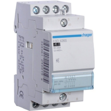 Hager Csendes moduláris kontaktor 25A, 4 Nyitó érintkező, 24V AC/DC 50 Hz (Hager ESD426S) villanyszerelés