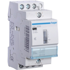 Hager Csendes moduláris kontaktor 25A, kézi kapcsolással, 3 Záró érintkező, 230V AC 50 Hz (Hager ERC325S) villanyszerelés