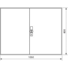 Hager FWB54D Univers mezős elosztó, falon kívüli, IP44, üres, 800x1050x161mm villanyszerelés