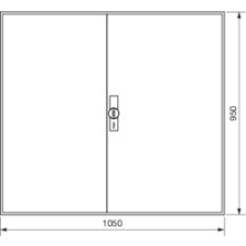 Hager FWB64D Univers mezős elosztó, falon kívüli, IP44, üres, 950x1050x161mm villanyszerelés