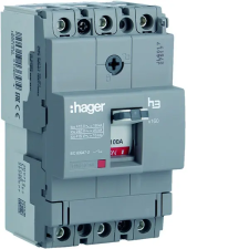Hager HDA100L Kompakt megszakító x160, 3P, 100A, 18kA, fix TM kioldóval villanyszerelés