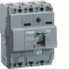 Hager HHA026H x160 TM kompakt megszakító, 4P, 25A, 25kA villanyszerelés