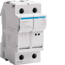 Hager LSN512 Olvadóbiztosítós szakaszoló 10,3x38 mm 1P+N 2M villanyszerelés