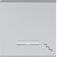 Hager Lumina WL6132 ezüst előlap lépcsőjellel jelzőfényes nyomogombokhoz villanyszerelés