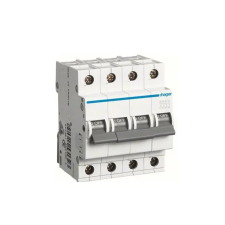 Hager MX410 Kismegszakító 4P, B-10A, 4,5kA, 4M villanyszerelés