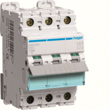 Hager NBN363 Kismegszakító 3P, B-63A, 10kA, 3M villanyszerelés