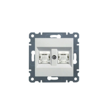Hager WL2160 Dupla számítógépaljzat RJ45, cat.6e, UTP - fehér villanyszerelés