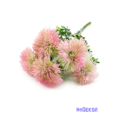  Hagymás műzöld csokor 32cm - Rózsaszín dekorációs kellék