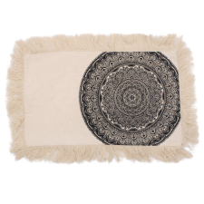 Hagyományos Mandala Párnahuzat - 30x50cm - fekete lakástextília