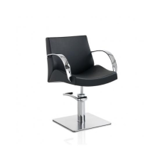  Hair Moon fekete fodrász szék - négyzet talppal szépségápolási bútor