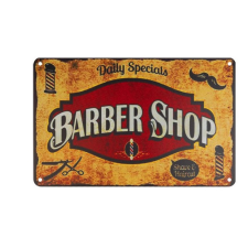 Hair Power Barber és fodrász dekorációs tábla 04 fodrászkellék