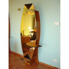 Hair Power Salon Onix tükrös munkafal, cseresznye fodrászkellék