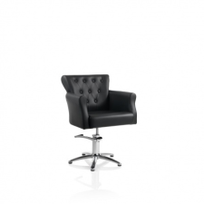 Hair Throne fekete fodrász szék - csillag talppal (XS375234) szépségápolási bútor