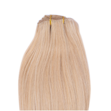 HairExtensionShop Csatos Emberi Póthaj Aranyszőke Színben 50cm (Szín #16) póthaj