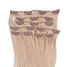 HairExtensionShop Csatos Emberi Póthaj Világosszőke Színben 50cm (Szín #24) póthaj