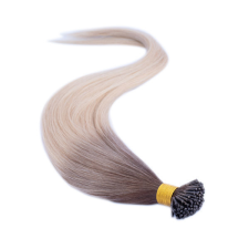 HairExtensionShop Keratinos I-TIP Emberi Póthaj Mikró Gyűrűzéshez Ombre 50cm (Szín #OMBRE) póthaj