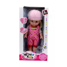  Hajas baba aranyos pöttyös ruhában baba