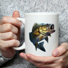  Halas ajándék - Csuka mintás bögre bögrék, csészék