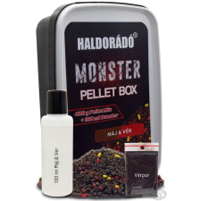  HALDORÁDÓ MONSTER Pellet Box - Máj &amp; Vér 400g+100ml bojli, aroma