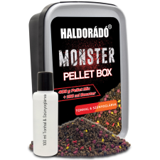 HALDORÁDÓ MONSTER Pellet Box - Tonhal & Szúnyoglárva 400g+100ml bojli, aroma