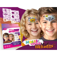  Halloween Arcfesték szett (6db mosaic sablonnal) arcfesték