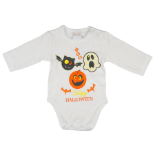 Halloween hosszú ujjú baba body fehér kombidressz, body
