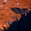  Halloween-i asztalterítő - alumínium hatású - 137 x 183 cm - kastély