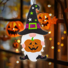  Halloween-i dekoráció - manó - akasztható - habszivacs - 44 x 26 cm dekoráció